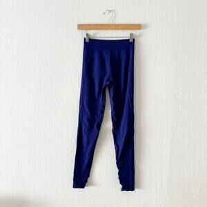 alphalete amplify blue leggings womens small seamless high waist gym